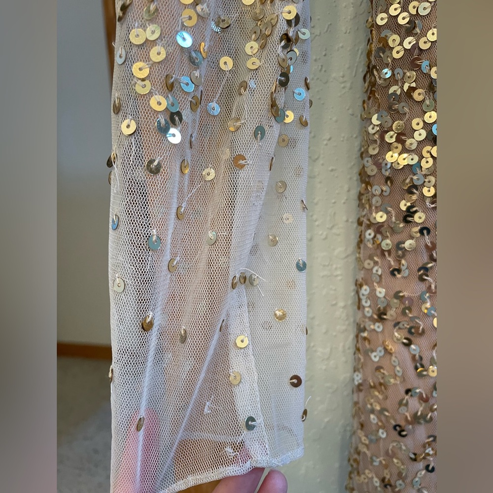 French Connection Gold Sequin Dress - Picture 5 of 6